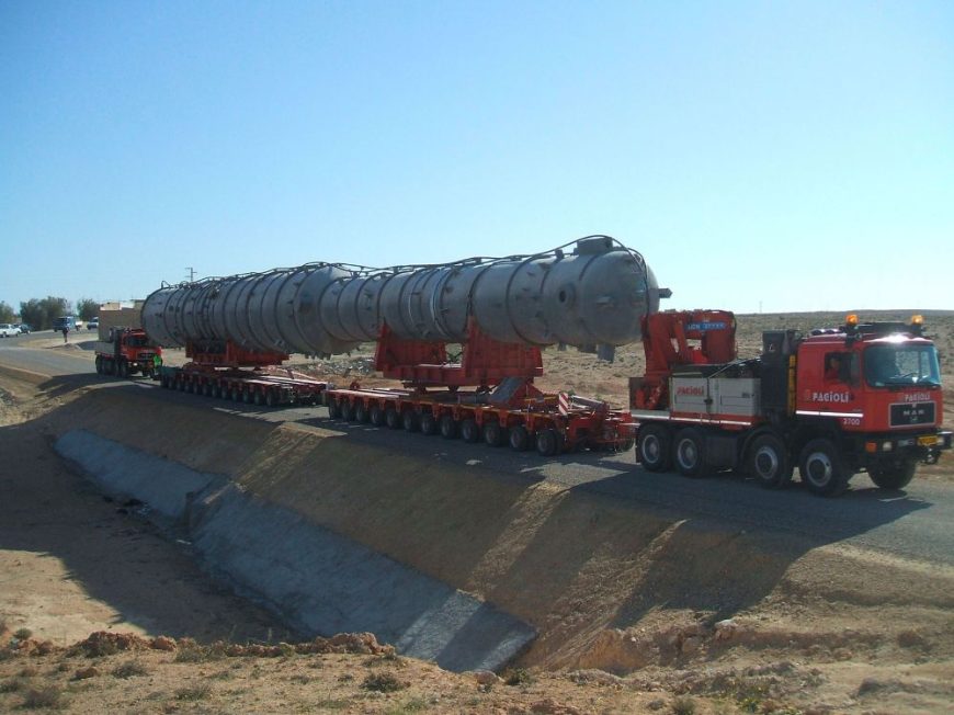 Heavy Road transport in the desert